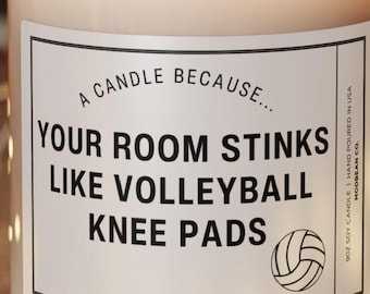 Volleyball Gift, Volleyball Player Gift, Volleyball Candle, Gift for Volleyball Player, Volleyball Kneepads Candle, Funny Volleyball Gift