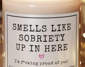 Sobriety Up In Here Gift Candle, Sobriety Gift, Sobriety Celebration, Sober Anniversary Gift, Addiction Recovery Gift, Sober Gift for Friend