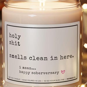 Sobriety Gift Candle - Sobriety Gift, Sobriety Celebration, Sober Anniversary Gift, Addiction Recovery Gift, Sober Gift for Friend, AA Gift