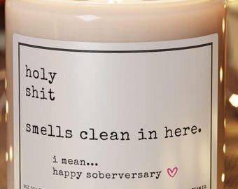 Sobriety Gift Candle - Sobriety Gift, Sobriety Celebration, Sober Anniversary Gift, Addiction Recovery Gift, Sober Gift for Friend, AA Gift