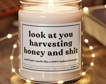 Funny Beekeeper Candle Gift, Bee Lover Gift Candle, Bee Gifts, Beekeeper Christmas Gift, Beekeeping Gift, Honey Bee Decor, Honey Bee Candle