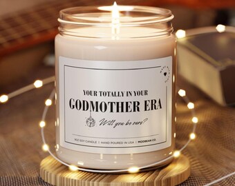 Godmother Era Proposal Gift, Christmas Candles, God Mother Gift, Godmother Proposal Gift, God Parents Proposal, Godmother Proposal Candle