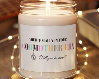 Godmother Era Candle, Christmas Candles, God Mother Gift, Godmother Proposal Gift, God Parents Proposal Gift For Godmother Godmother Baptism