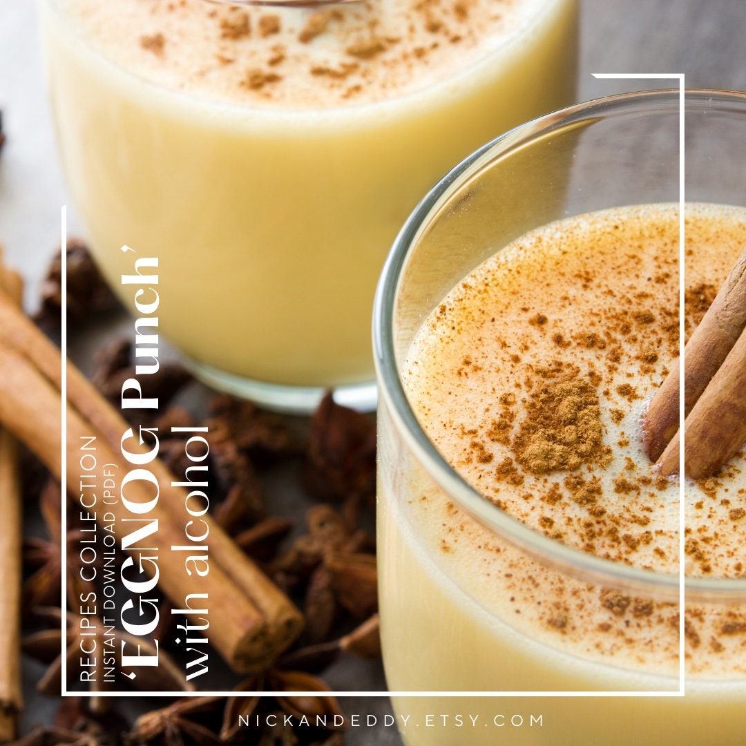 Recipe PDF Eggnog Eggnog Punch Punch by Nickandeddy Instant Download
