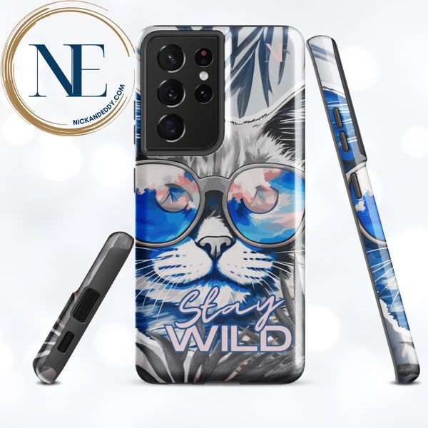 CAT | STAY WILD | Tough Case for Samsung® | love animal | wild cat | cat with glasses | nickandeddy | unique design | print design | gift