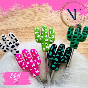 Stitch Stoppers | cactus | nature | desert | Needle Stoppers | Knitting Needle Point Protectors | gift for knitters | gift