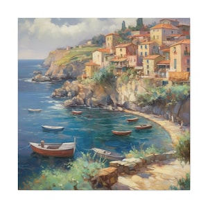 Sicilian Coast 11 / Canvas Gallery Wrap / Sicilian Art / Sicilian Wall Art / Sicilian Home Decor / Sicily Wall Art / Sicily Print
