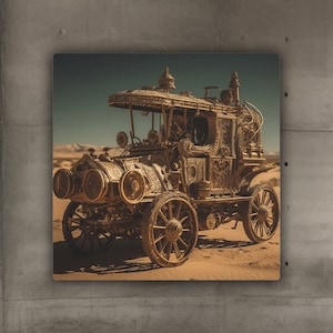 Steampunk Vehicles 11 / Metal Art Sign / Steampunk Wall Art / Steampunk Art Print / Steampunk Machine / Steampunk Design / Steampunk Metal
