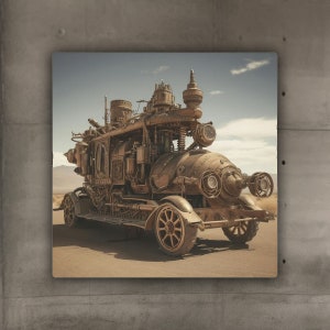Steampunk Vehicles 4 / Metal Art Sign / Steampunk Wall Art / Steampunk Art Print / Steampunk Machine / Steampunk Design / Steampunk Metal