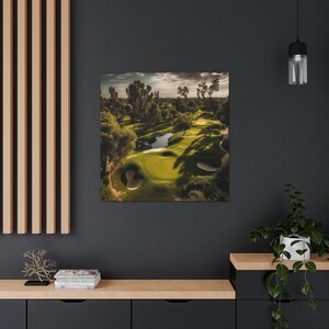 Golf Course 2 / Golf Wall Decor / Golfer Gift / Golf Course Art / Digital Golf Print / Golf Landscape Art / Canvas Gallery Wrap