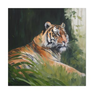Majestätischer Tiger 3 / Leinwand Gallerievertretung / Tiger Wandkunst / Tiger Druck / Tiger Malerei / Tiger Wohnkultur / Tiger Liebhaber Geschenk