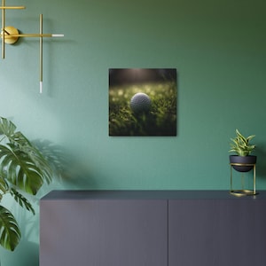 Golf Ball 3 / Golf Wall Decor / Golfer Gift / Golf Ball Closeup / Golf Macro Photo / Golf Art Print / Golf Photography / Metal Art Sign