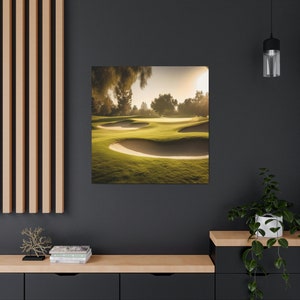Golf Course 5 / Golf Wall Decor / Golfer Gift / Golf Course Art / Digital Golf Print / Golf Landscape Art / Canvas Gallery Wrap