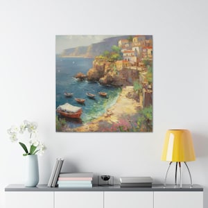 Sicilian Coast 10 / Canvas Gallery Wrap / Sicilian Art / Sicilian Wall Art / Sicilian Home Decor / Sicily Wall Art / Sicily Print