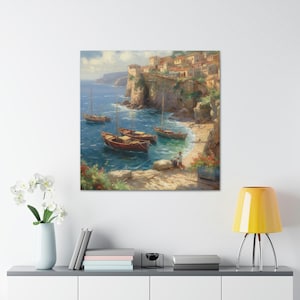 Sicilian Coast 3 / Canvas Gallery Wrap / Sicilian Art / Sicilian Wall Art / Sicilian Home Decor / Sicily Wall Art / Sicily Print