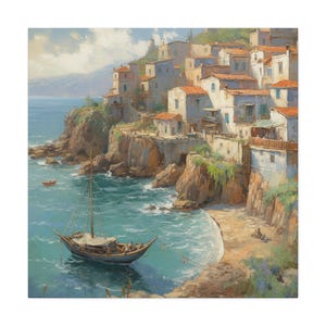 Sicilian Coast 7 / Canvas Gallery Wrap / Sicilian Art / Sicilian Wall Art / Sicilian Home Decor / Sicily Wall Art / Sicily Print