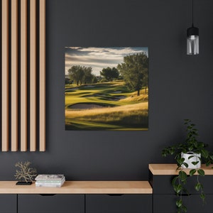 Golf Course 3 / Golf Wall Decor / Golfer Gift / Golf Course Art / Digital Golf Print / Golf Landscape Art / Canvas Gallery Wrap