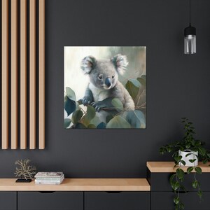 Cuddly Koala 1 / Canvas Gallery Wrap / Koala Wall Art / Koala Gift / Koala Bear / Koala Home Decor / Koala Painting / Koala Bear Art