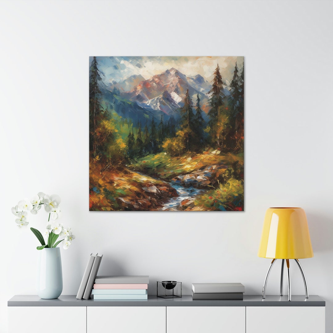 Rocky Mountains / Famous Mountain Ranges / Canvas Gallery Wrap / Rocky