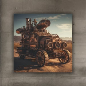 Steampunk Vehicles 6 / Metal Art Sign / Steampunk Wall Art / Steampunk Art Print / Steampunk Machine / Steampunk Design / Steampunk Metal