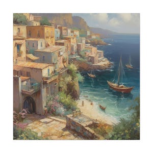 Sicilian Coast 6 / Canvas Gallery Wrap / Sicilian Art / Sicilian Wall Art / Sicilian Home Decor / Sicily Wall Art / Sicily Print