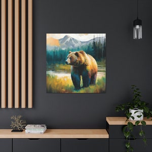 Grizzly Bear 7 / Canvas Gallery Wrap / Grizzly Bear Art / Grizzly Bear Print / Bear Wall Art / Bear Wall Decor / Nature Wildlife Art