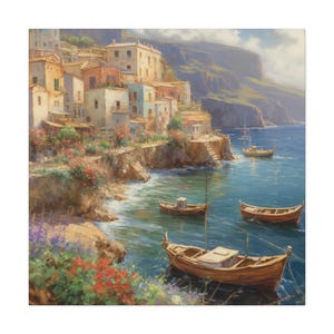 Sicilian Coast 8 / Canvas Gallery Wrap / Sicilian Art / Sicilian Wall Art / Sicilian Home Decor / Sicily Wall Art / Sicily Print