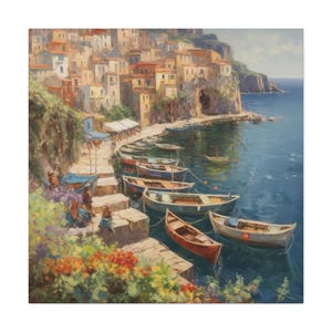 Sicilian Coast 4 / Canvas Gallery Wrap / Sicilian Art / Sicilian Wall Art / Sicilian Home Decor / Sicily Wall Art / Sicily Print
