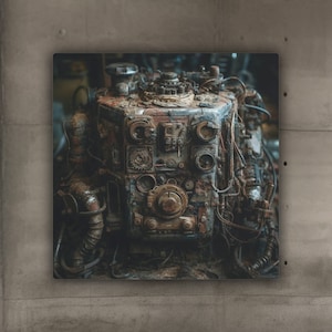 Rusty Robot 5 / Metal Art Sign / Robot Art / Robot Wall Art / Scrap Metal Robot / Recycled Robot / Retro Robot Poster / Robot Decor