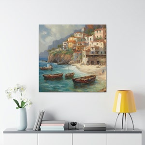 Sicilian Coast 1 / Canvas Gallery Wrap / Sicilian Art / Sicilian Wall Art / Sicilian Home Decor / Sicily Wall Art / Sicily Print