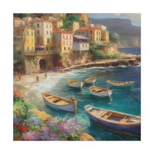 Sicilian Coast 5 / Canvas Gallery Wrap / Sicilian Art / Sicilian Wall Art / Sicilian Home Decor / Sicily Wall Art / Sicily Print
