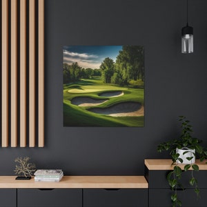 Golf Course 1 / Golf Wall Decor / Golfer Gift / Golf Course Art / Digital Golf Print / Golf Landscape Art / Golf Course Decor / Canvas Gall