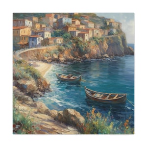 Sicilian Coast 2 / Canvas Gallery Wrap / Sicilian Art / Sicilian Wall Art / Sicilian Home Decor / Sicily Wall Art / Sicily Print