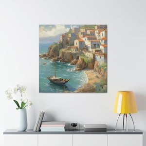 Sicilian Coast 7 / Canvas Gallery Wrap / Sicilian Art / Sicilian Wall Art / Sicilian Home Decor / Sicily Wall Art / Sicily Print