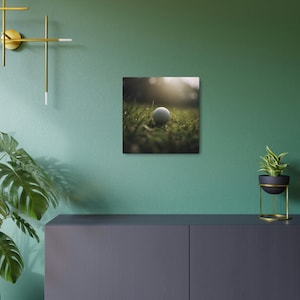 Golf Ball 1 / Golf Wall Decor / Golfer Gift / Golf Ball Closeup / Golf Macro Photo / Golf Art Print / Golf Photography / Metal Art Sign