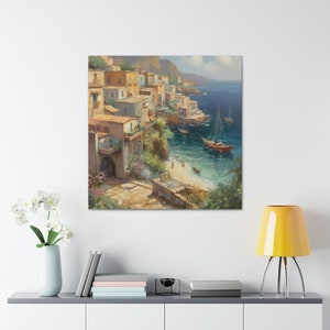 Sicilian Coast 6 / Canvas Gallery Wrap / Sicilian Art / Sicilian Wall Art / Sicilian Home Decor / Sicily Wall Art / Sicily Print