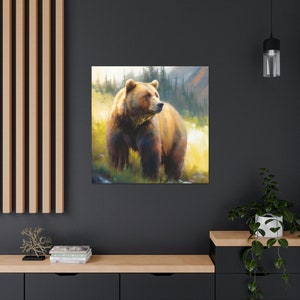 Grizzly Bear 6 / Canvas Gallery Wrap / Grizzly Bear Art / Grizzly Bear Print / Bear Wall Art / Bear Wall Decor / Nature Wildlife Art