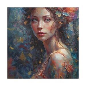 Fairy Faces 1 / Canvas Gallery Wrap / Fairy Face / Fairy Canvas / Fairy Wall Art / Fairy Painting / Fairy Art / Fairy Decor / Fairy Home