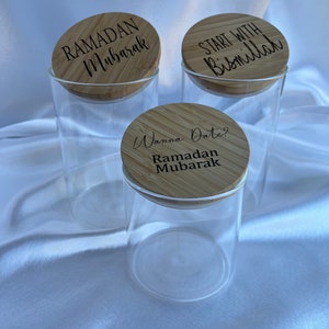 Ramadan Date Jar- Ramadan Mubarak - Bismillah - Eid Gift - Islamic Home Décor - Start with Bismillah