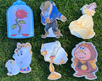 Beauty and the Beast Centerpiece, Party Props, Belle Cut Out, Beauty and the Beast Party, Party decorations, Princess Birthday Props