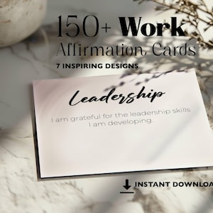 Cartões de Afirmação para o Trabalho - 150 Afirmações para Positividade no Trabalho - Download Instantâneo