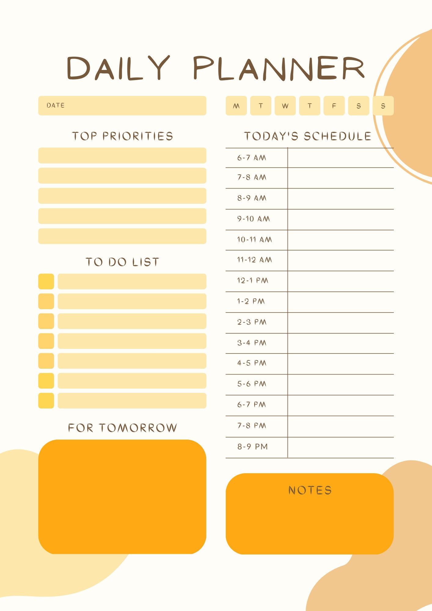 Daily Weekly Monthly Printable Planner - Etsy