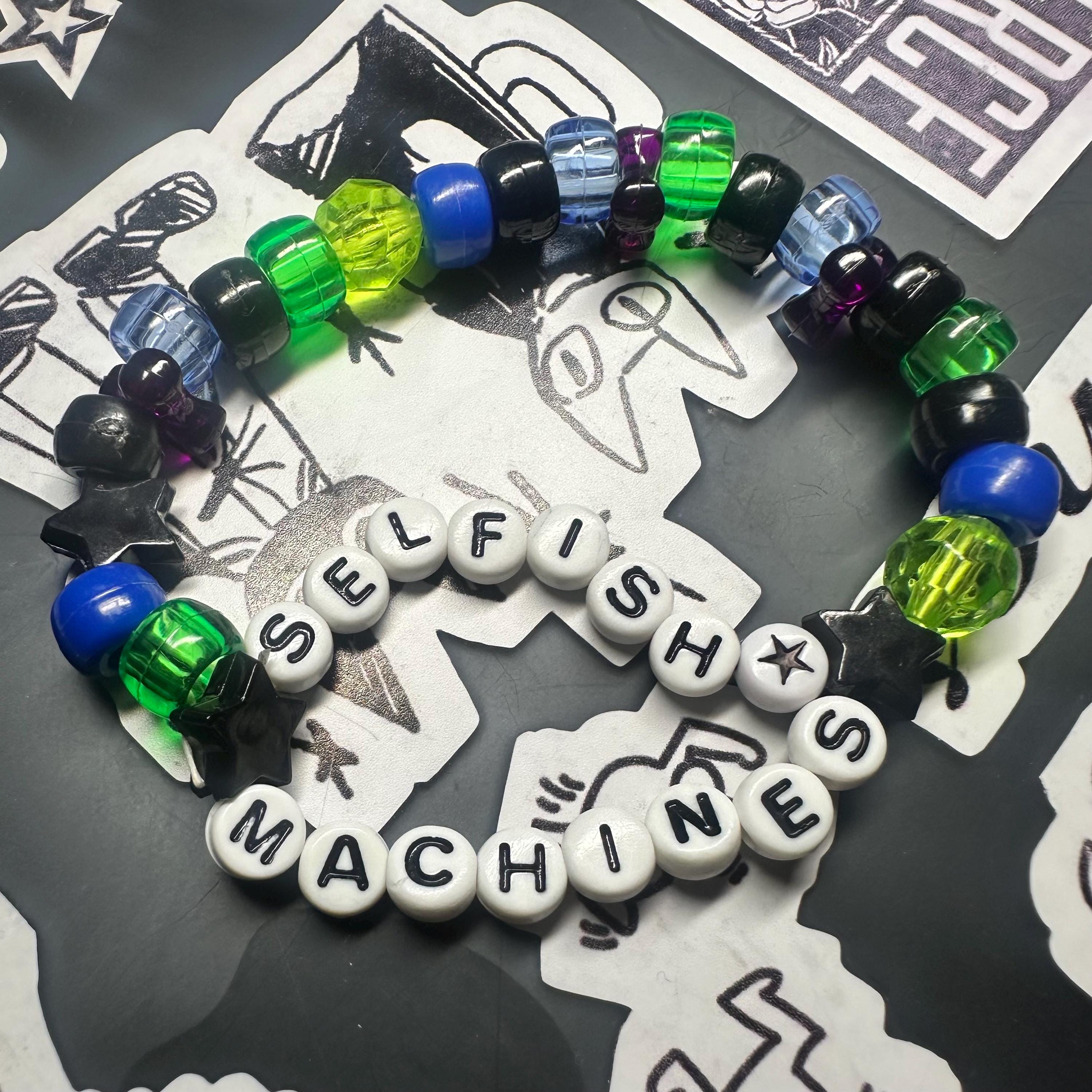 Pierce the Veil - Selfish Machines Themed Kandi Bracelet - Etsy