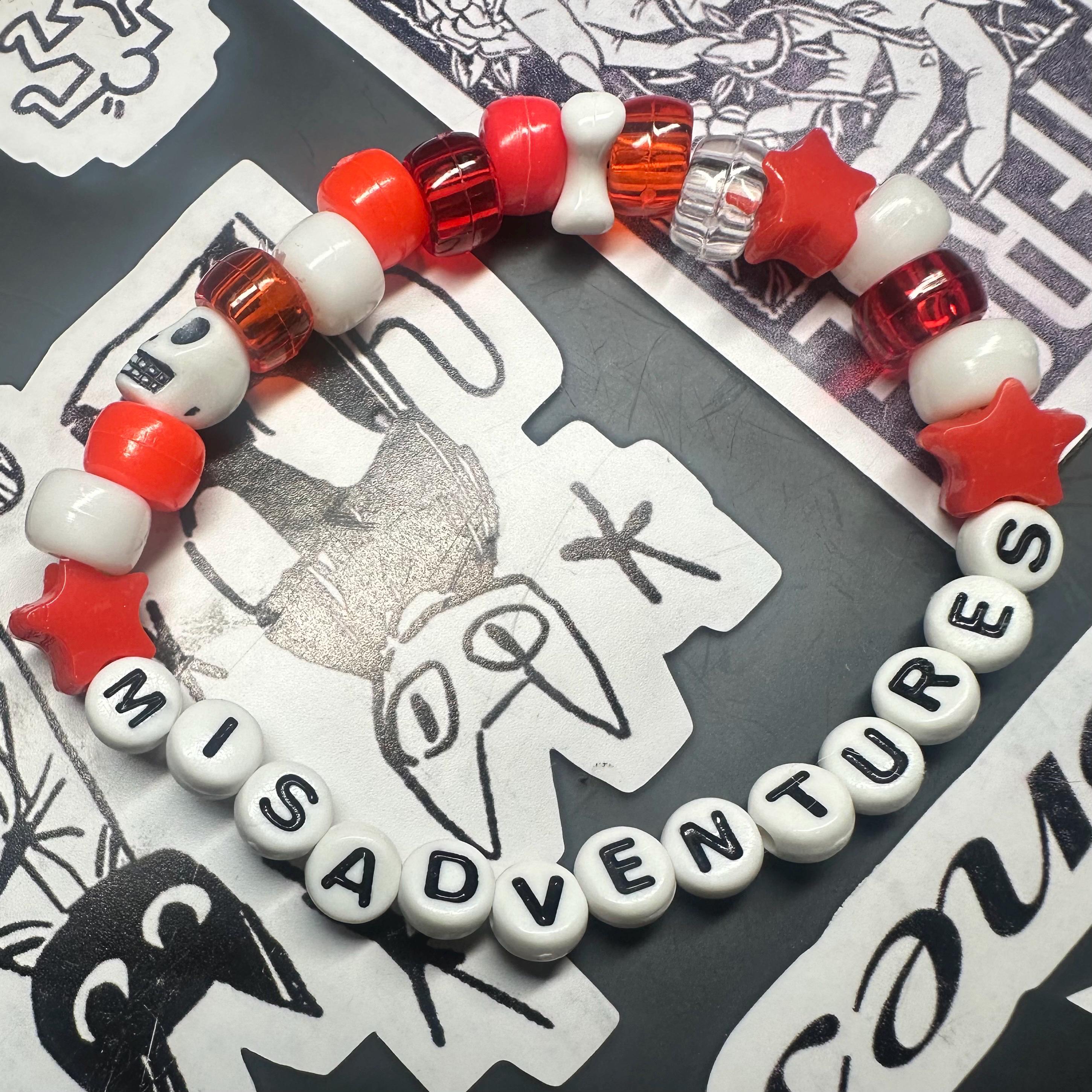 Pierce the Veil - Misadventures Themed Kandi Bracelet - Etsy
