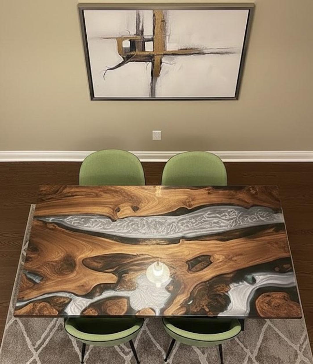 Epoxy Dining Table, Epoxy Wood Dining Table, Antique Dining Table ...