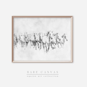 Horse Herd Line Art Print / Arte del caballo / Dibujo a lápiz vintage / Boceto equino / Ecuestre / Impresión de arte / Archivo imprimible / Retrato de caballo /