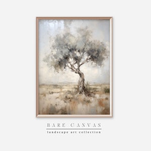 Olive Tree Landscape Painting | Landscape Wall Art | Vintage Painting | Wall Art Print | Vintage Painting | Wall Art | Landscape Scenery |