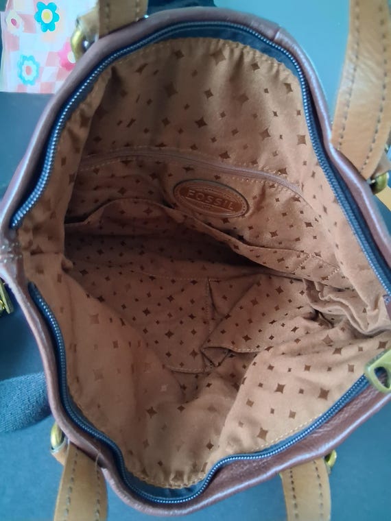 Bohemian Fossil colorblock coated leather multi-c… - image 13