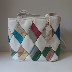 Neue Vintage Village Fair Diamond Quilt Stil Leder Umhängetasche Geldbörse. Mit Tag (gelesen)