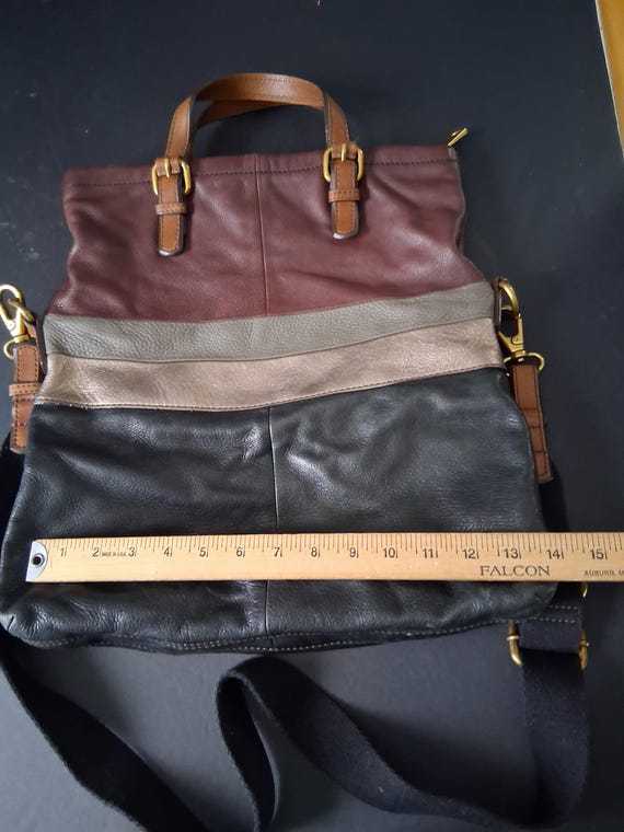 Bohemian Fossil colorblock coated leather multi-c… - image 10